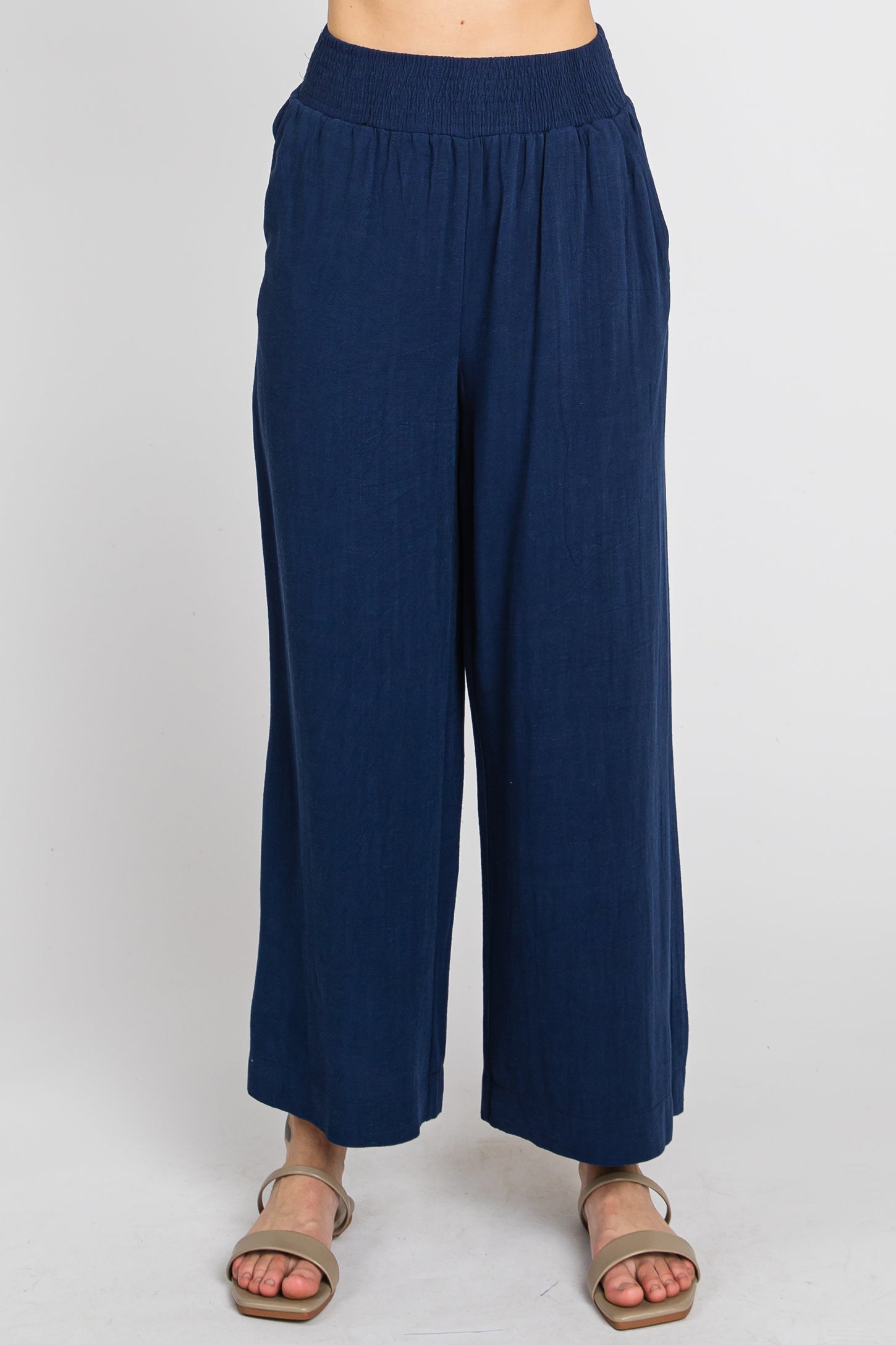 Navy Wide Leg Pants – PinkBlush