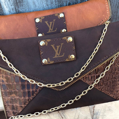 Upcycled LV Genuine leather Crossbody Phone Holder – Anagails