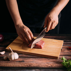 All-around santoku knife is great for cutting meat