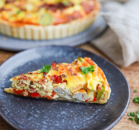 Easy Dinner Pie with Amazing Homemade Filling of Bacon, Chicken and Leeks