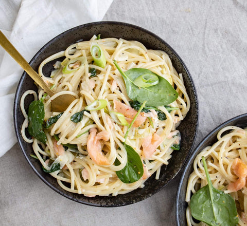 Quick dinner recipe with seafood pasta