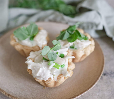 Easy Danish dinner recipe for tarteletter with chicken and asparagus