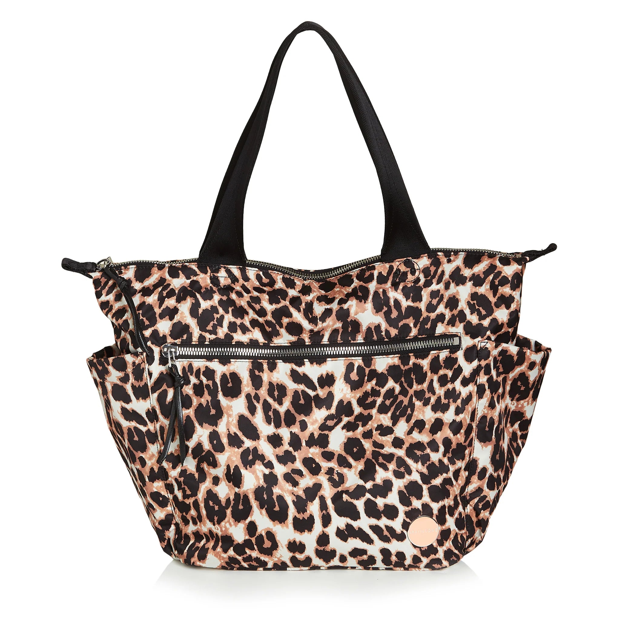 leopard medium tote bag