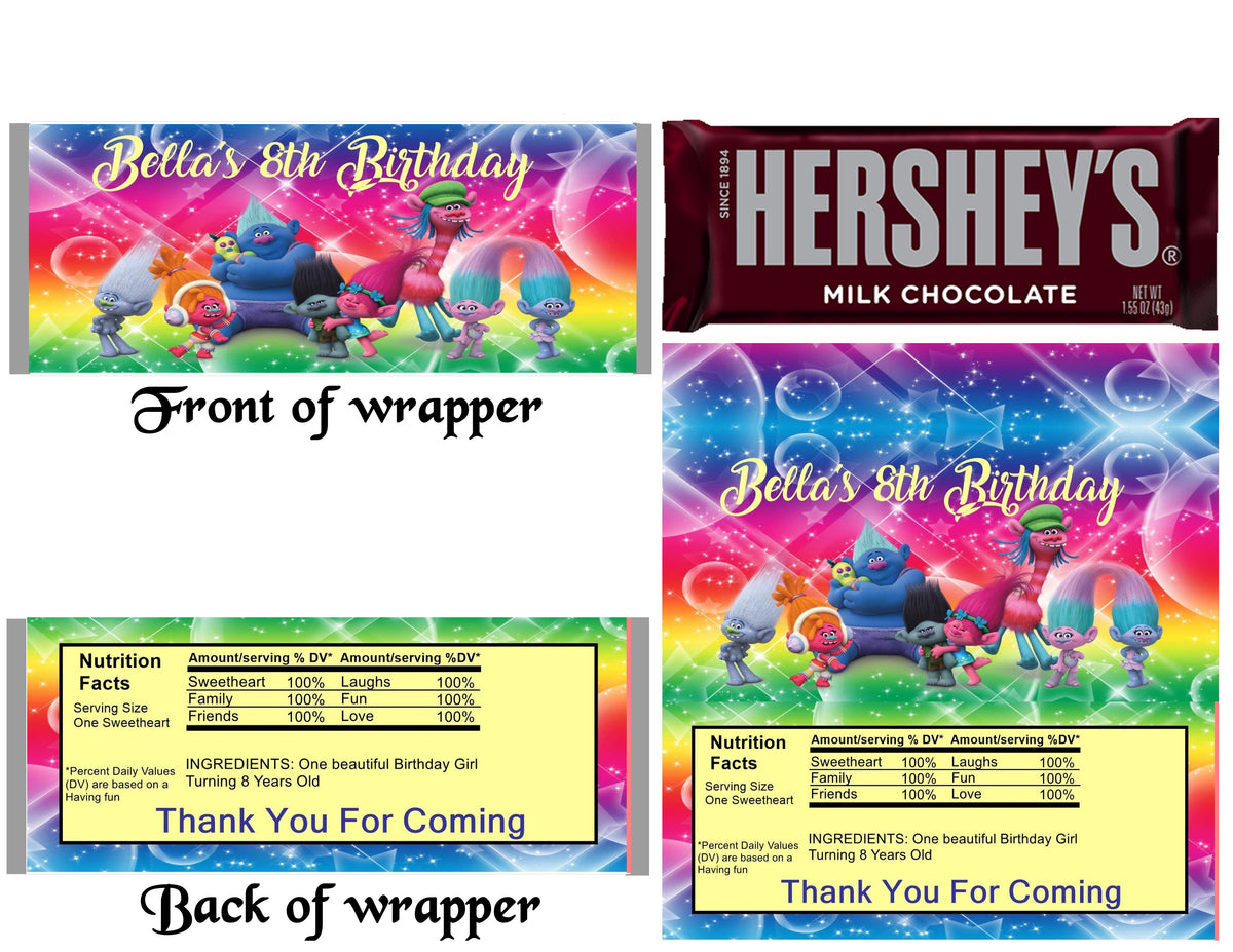 Download Personalized Candy Wrappers - Edible Toppers & More