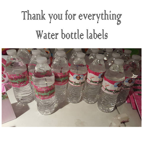 Strawberry Shortcake Water Bottle Labels