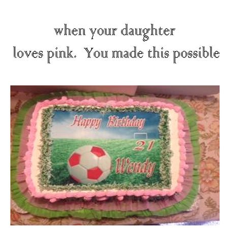 Soccer Edible Cake Topper