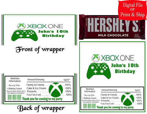 Personalized Candy Wrappers Tagged Video Games Edible Toppers More - free printable roblox candy bar wrappers