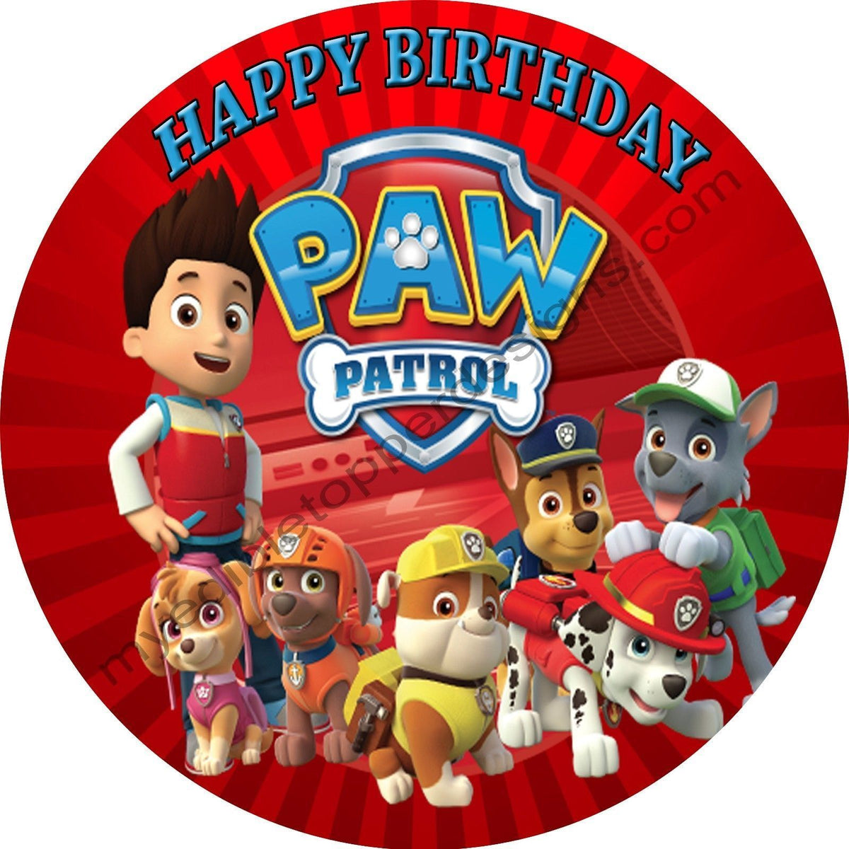 Paw Patrol Cake Topper Printable Printable Word Searches