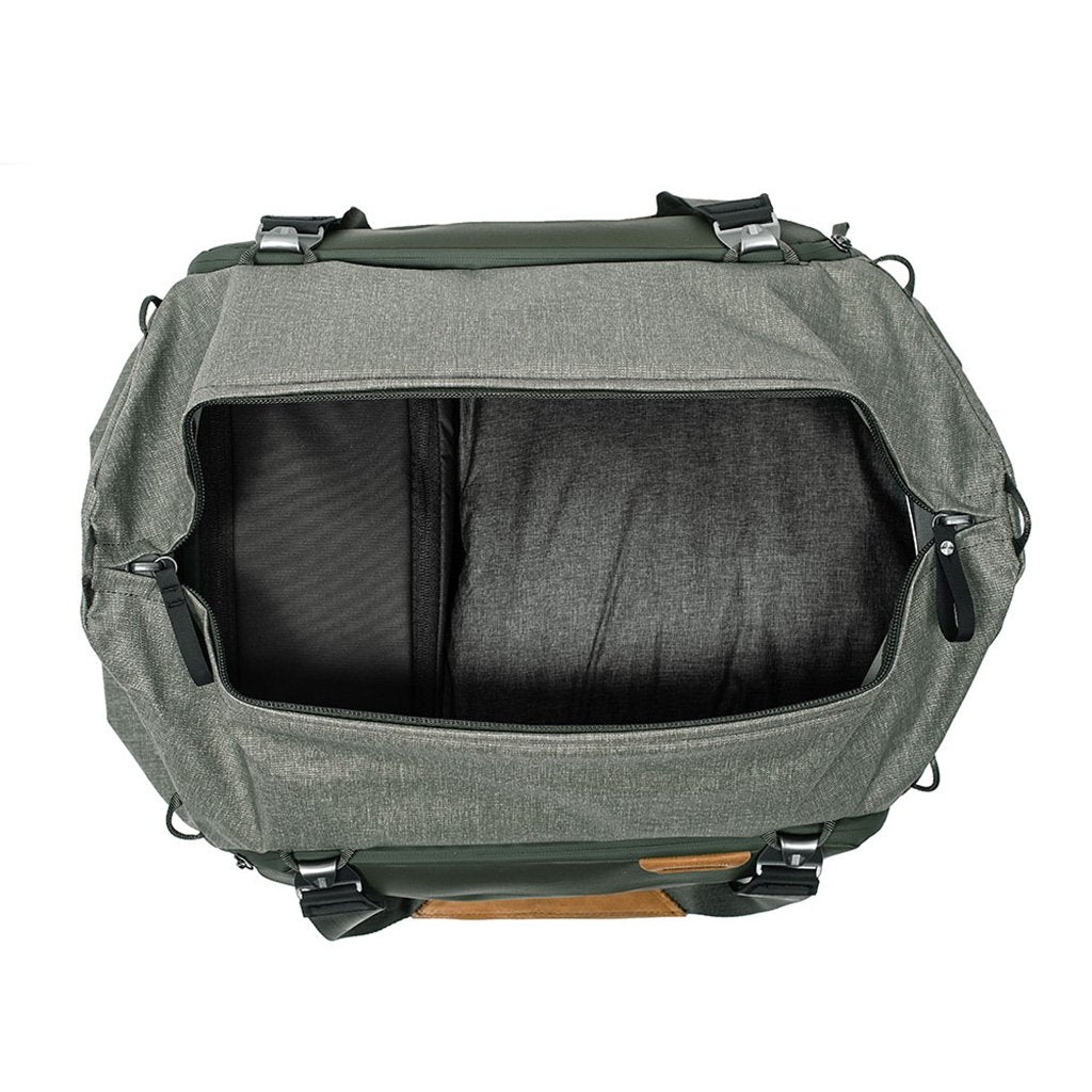 35L duffel bag with the camera cube and packing cube