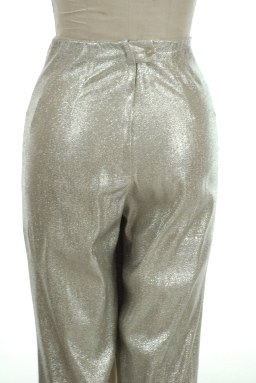 silver cigarette pants