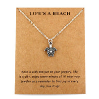 Starfish Conch Shell Ocean Waves Sea Turtle Fish Shark Pendants Necklaces Women Men Unisex Fashion Trendy Jewelry Beach Gift