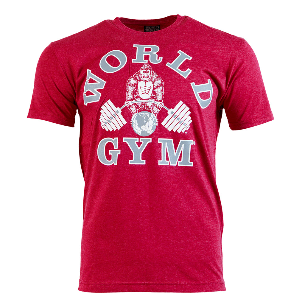 red gym t shirt