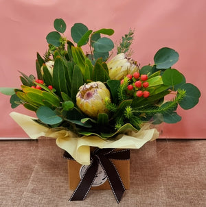 Protea flower arrangement