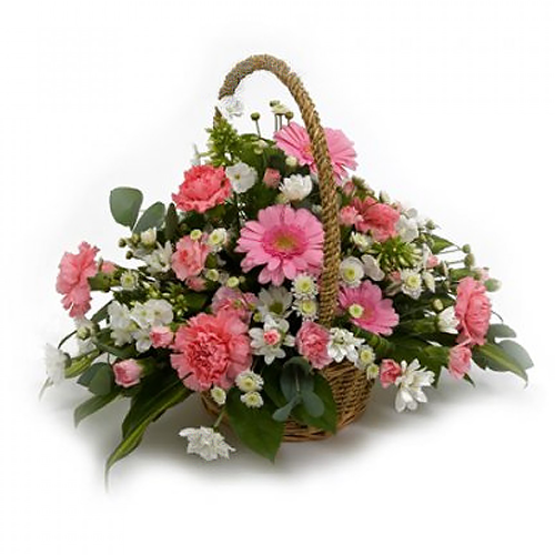 Thank You Flowers/Sympathy Flowers/A Pretty Basket Flowers Arrangement ...