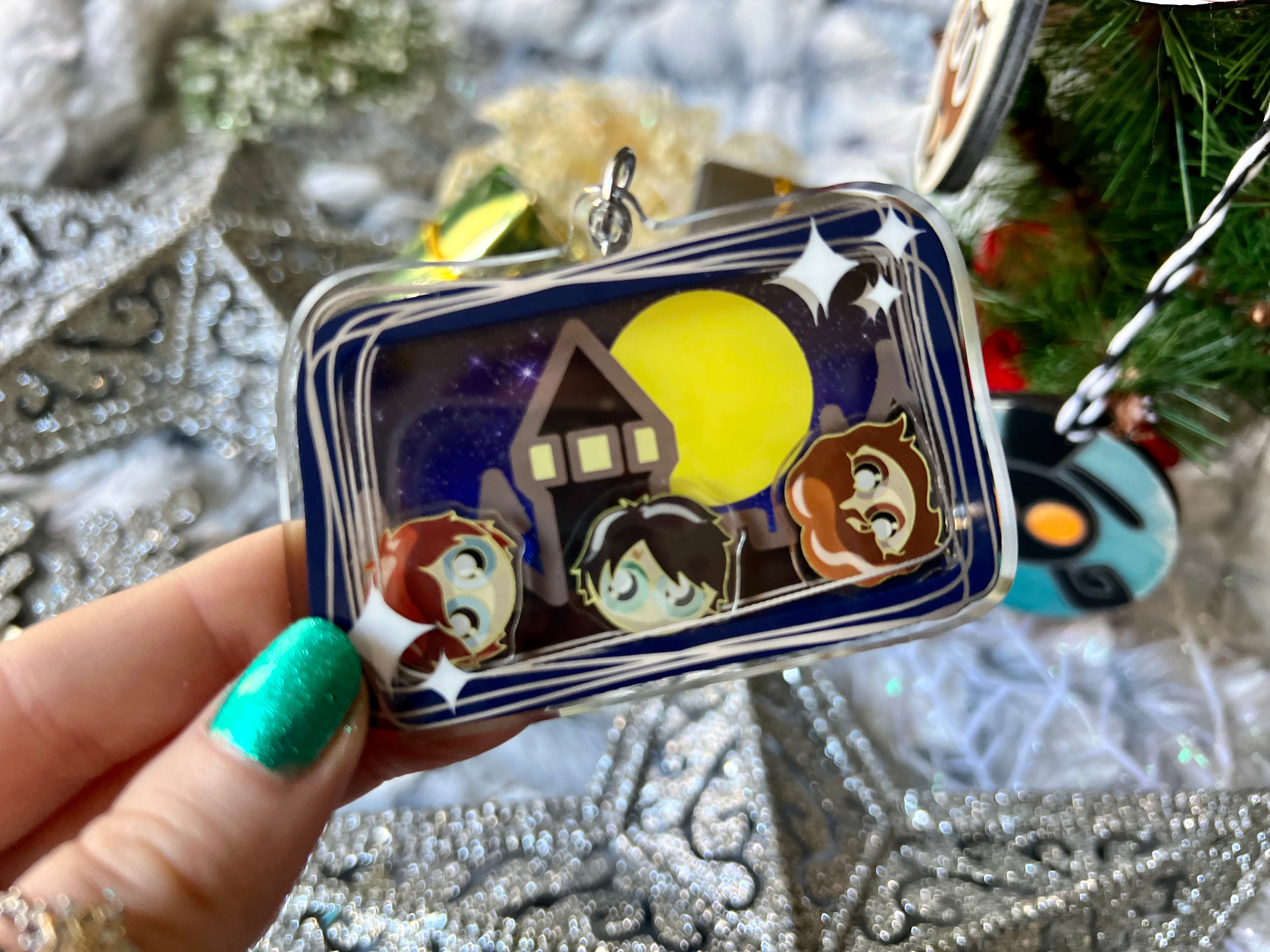 The Wizards - Acrylic Shaker Keychain including 3 Charms
