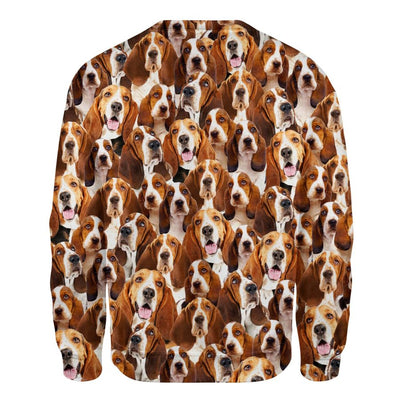 Basset Hound - Full Face - Premium Sweatshirt