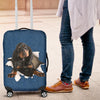 Black and Tan Coonhound Torn Paper Luggage Covers