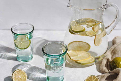 Nothing does more for oil free, clear skin than a couple of glasses of water a day!