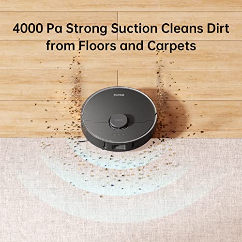  Dreametech D10 Plus Robot Vacuum and Mop with Self-Emptying  Base for 45 Days of Cleaning, Robotic Vacuum with 4000 Pa Suction and LiDAR  Navigation, Compatible with Alexa, Wi-Fi Connected