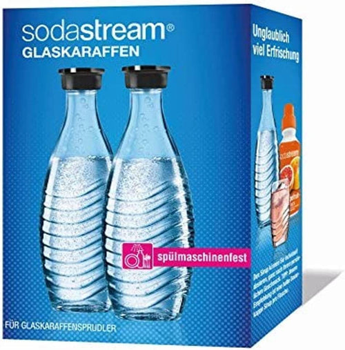 Sodastream Set of 2 Glass Carafes for Crystal Sparkling Water Machine