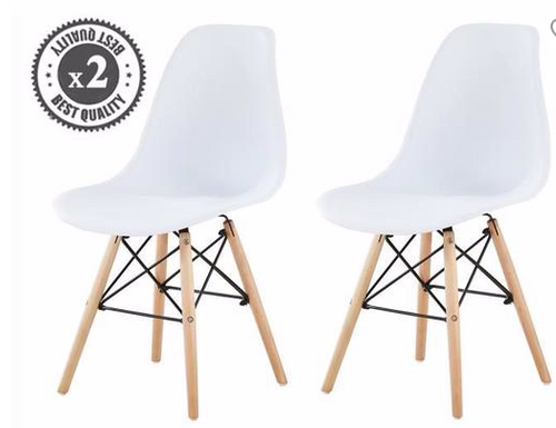 Mannie Set of 2 Modern Design Scandinavian Style Chairs