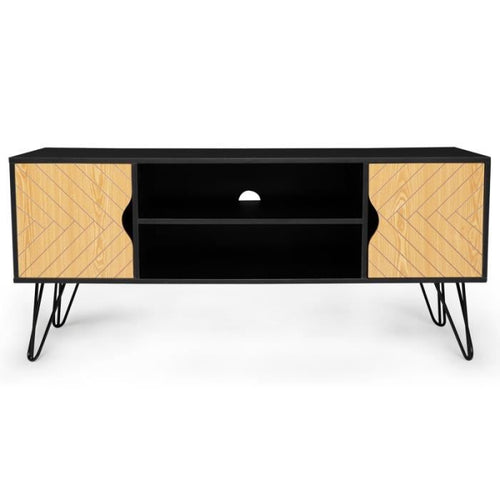 Leon TV Cabinet Vintage Style feather effect with pin legs