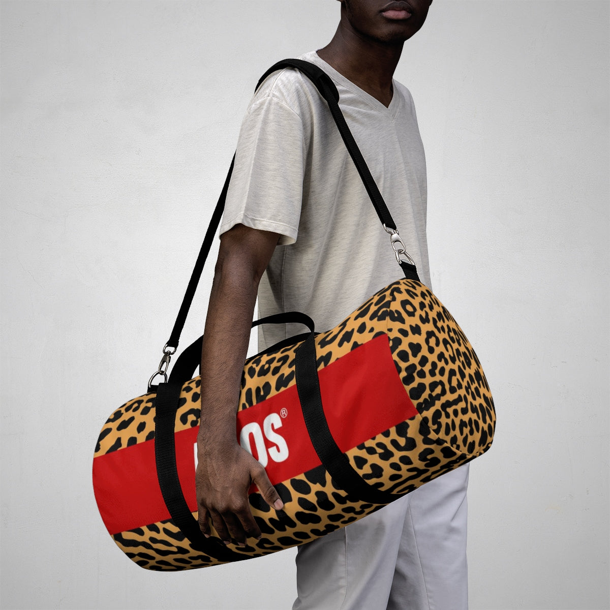 cheetah print duffle bag