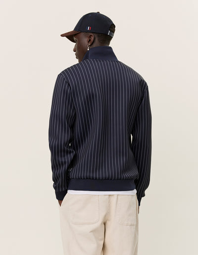 Les Deux MEN Ballier Pinstripe Track Jacket Tracksuit 460218-Dark Navy/Light Ivory