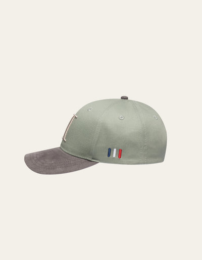 Les Deux MEN Baseball Cap Suede II Cap 570317-Tea Green/Steeple Grey