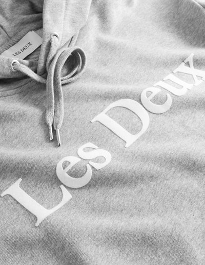 Les Deux MEN Charles Hoodie Hoodie 310201-Light Grey Melange/White