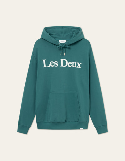 Les Deux MEN Charles Hoodie Hoodie 560201-Pacific Ocean/White