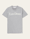 Les Deux MEN Charles T-Shirt T-Shirt 310201-Light Grey Melange/White