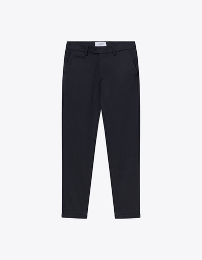 Les Deux MEN Como Herringbone Suit Pants Pants 460460-Dark Navy