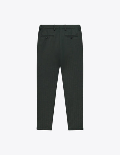 Les Deux MEN Como Herringbone Suit Pants Pants 546546-Pine Green