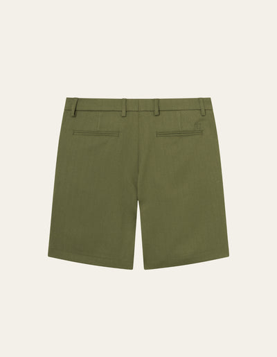 Les Deux MEN Como Reg Herringbone Shorts Shorts 550552-Surplus Green/Olive Night