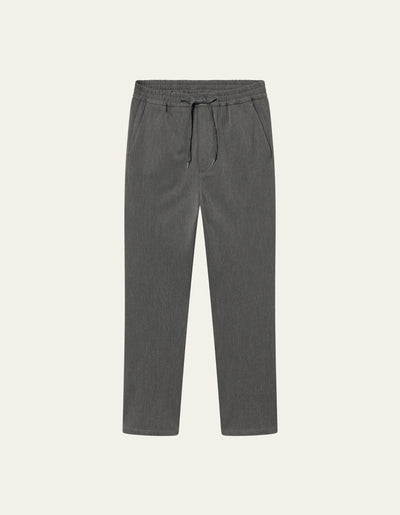 Les Deux MEN Como Tapered Drawstring Pants Pants 3232-Grey Melange