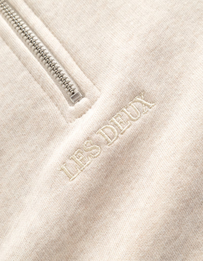 Les Deux MEN Dexter Half-Zip Sweatshirt Sweatshirt 868868-Oatmeal Mélange