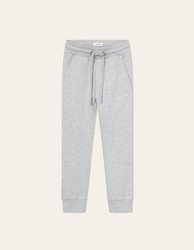 Dexter sweatpants kids - snow melange - Mens sweatpants in grey from Les Deux