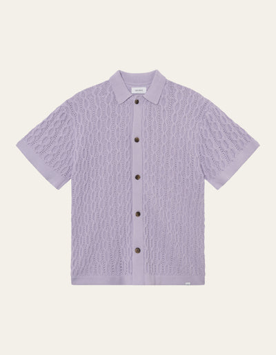 Les Deux MEN Garrett Knitted Shirt Shirt 648648-Light Orchid