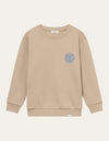 Les Deux Kids Globe Sweatshirt Kids Sweatshirt 817474-Light Desert Sand/Washed Denim Blue