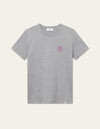 Globe t-shirt - grey melange/magenta - Mens regular t-shirt in grey from Les Deux