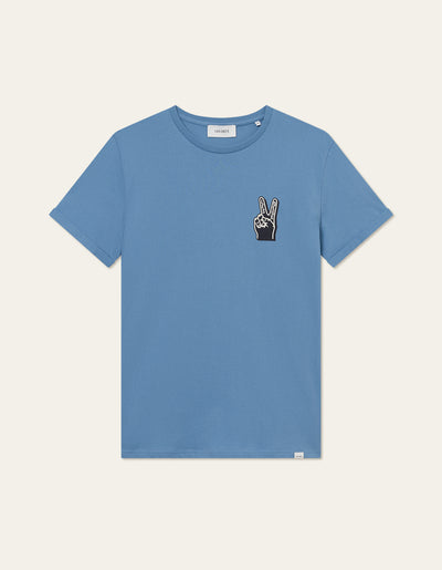 Les Deux CO-LAB Harmony T-Shirt T-Shirt 474460-Washed Denim blue/Dark Navy