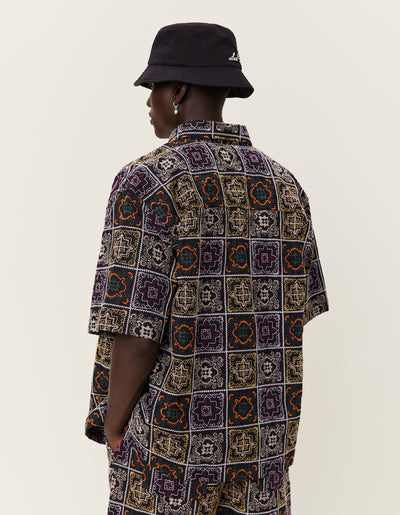 Les Deux CO-LAB Harry KaDeWe AOE SS Shirt Shirt 100000-Black/Multicolor