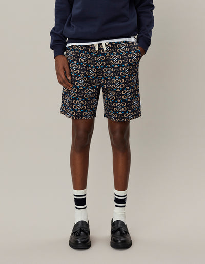 Les Deux MEN Hendrix AOP Shorts Shorts 460810-Dark Navy/Dark Sand