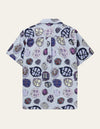 Les Deux MEN Kabangu AOP Tencel SS Shirt Shirt 466000-Summer Sky/Multicolor AOP