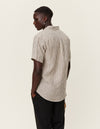 Les Deux MEN Kris Linen SS Shirt Shirt 522215-Olive Night/Ivory