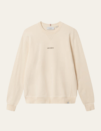 Lens sweatshirt - ivory/black - Mens slim sweatshirt in ivory from Les Deux