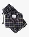 Les Deux MEN Ludwig Flannel Pyjama Shirt & Pants Shirt 460810-Dark Navy/Dark Sand