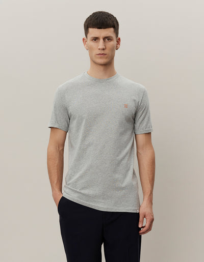 Les Deux MEN Nørregaard T-Shirt T-Shirt 3232-Grey Melange