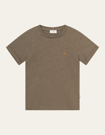 Les Deux Kids Nørregaard T-Shirt Kids T-Shirt 857730-Walnut Melange/Orange